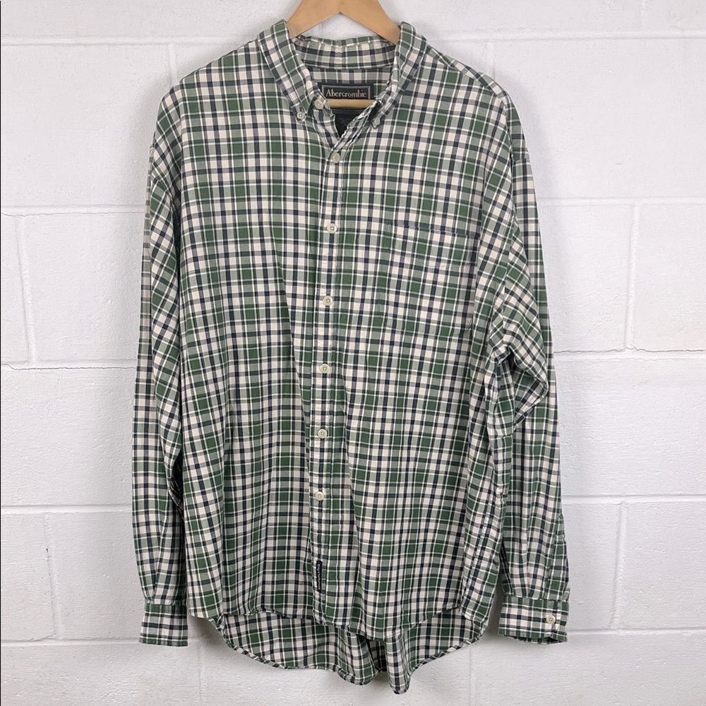 Abercrombie and Fitch men’s plaid button up long sleeve shirt casual size L